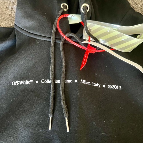 Off White hoodie black size Large new