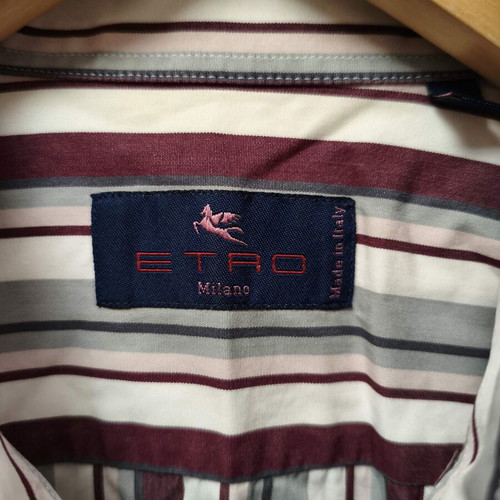 Etro striped long-sleeve shirt size L like new, multicolor