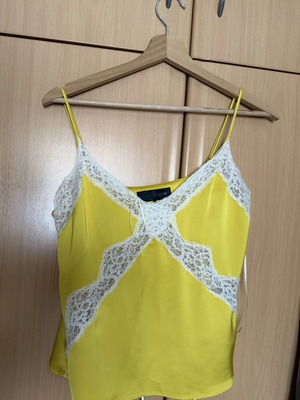 Zara top lingerie like new, yellow, size XS
