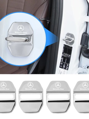 Καλύμματα κλειδαριάς πόρτας αυτοκινήτου Mercedes 4 τεμ silver καινούργια