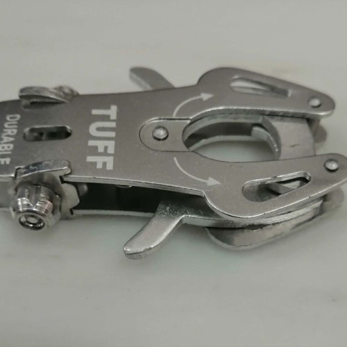 Tuff Silver Keychain Carabiner New, 6 cm, Aluminum