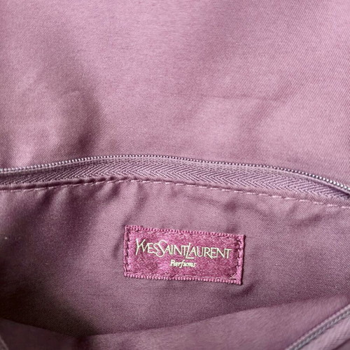 Yves Saint Laurent YSL clutch with built-in mirror used, purple