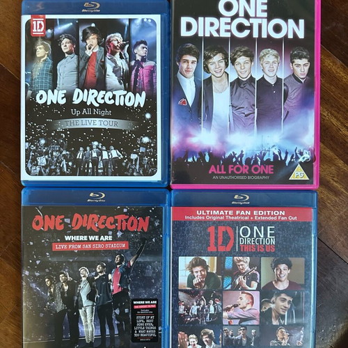 One Direction pack 3 Blu-Ray and 1 DVD like new, pop