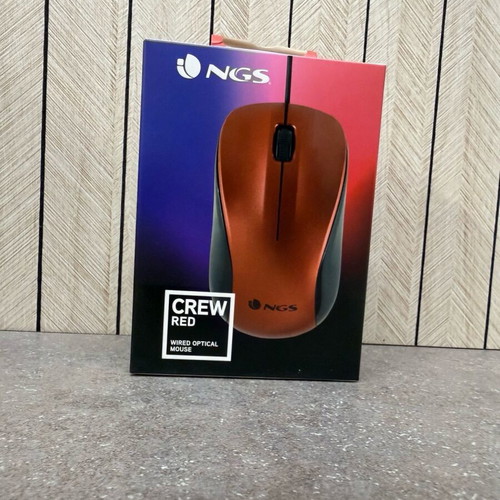 NGS Crew Red Wired Optical Mouse new