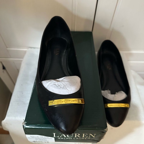 Ralph Lauren leather ballet flats like new, size 37, black