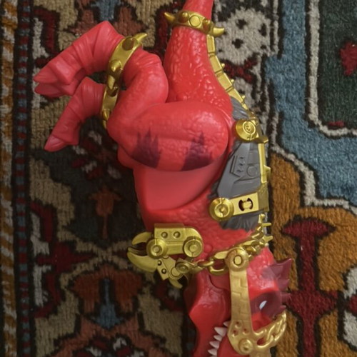 Treasure X red dinosaur toy used