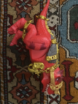 Treasure X red dinosaur toy used