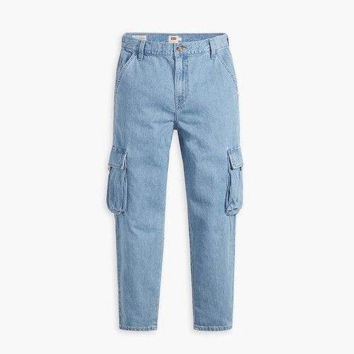Levi's Cargo Jeans new women's blue cotton hemp blend