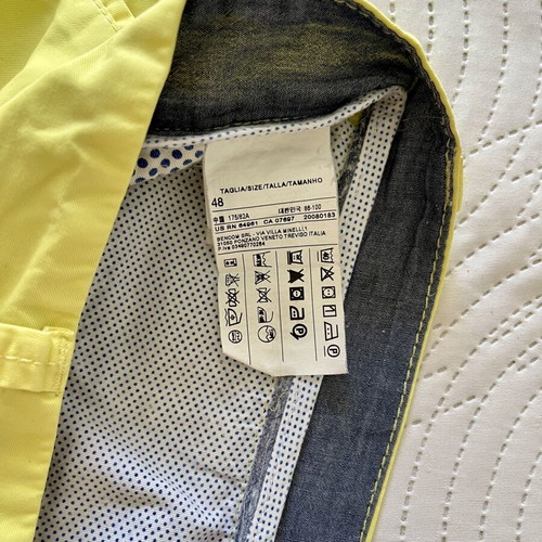 Men's Bermuda shorts yellow size M like new