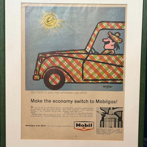 Original Mobilgas Advertising Poster
