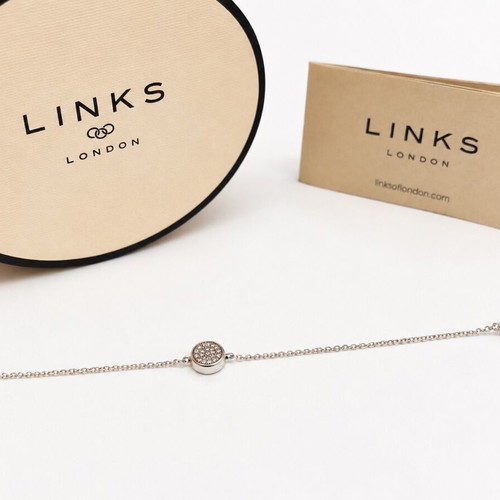 Links of London Silver Bracelet 925 with Pavé Zirconia like new