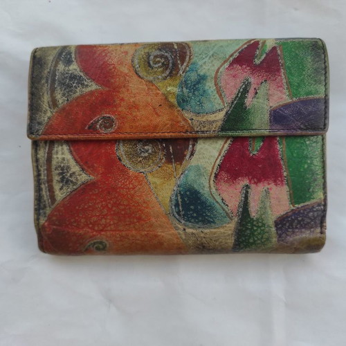 Wallet colorful leather used