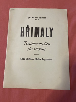 Hřímalý Scale Studies for Violin used music book