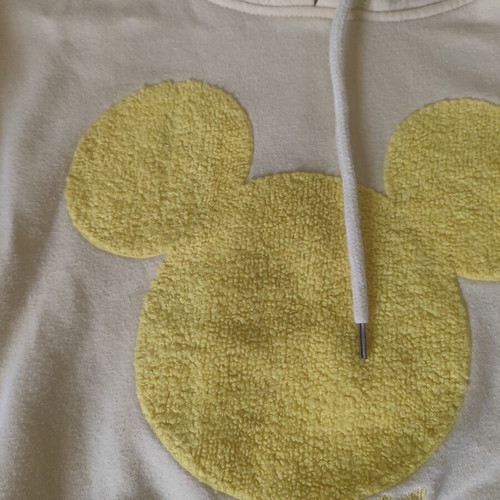 H&M sweatshirt used, yellow, size M with small stain