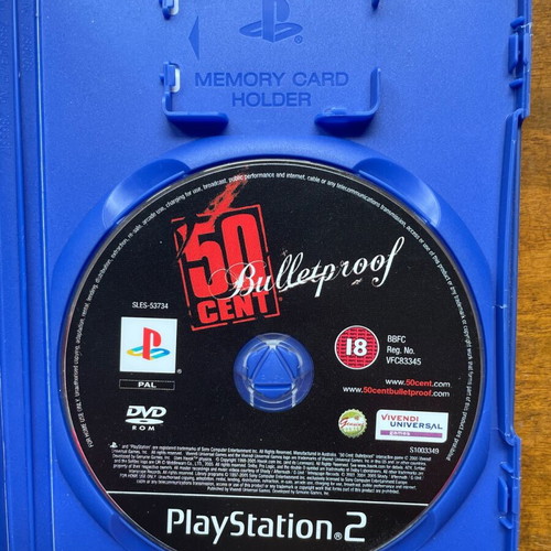 PS2 50 Cent Bulletproof used with manual