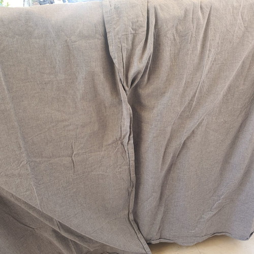 Cotton curtains gray, like new, set of two panels 1.46x2.94 m each