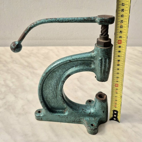 Vintage cast iron hand press industrial tool