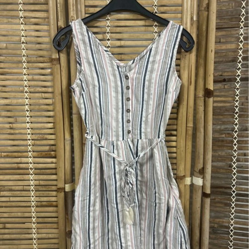LCW Casual striped sleeveless dress, size S
