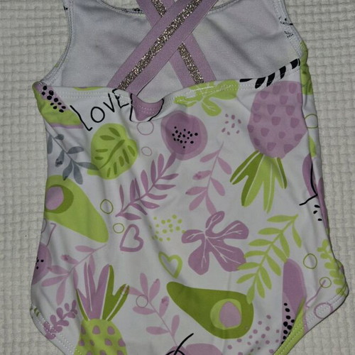 Orchestra children's one-piece swimsuit like new, 3 years, white pink