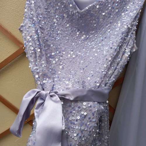 Gina Bacconi blouse and trousers set, lavender