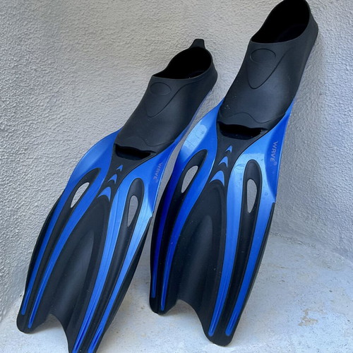 Wave swim fins like new, size S (EU 37–38), blue and black