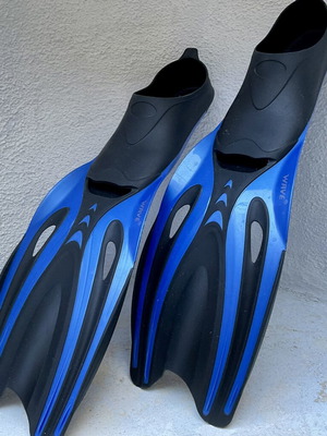 Wave swim fins like new, size S (EU 37–38), blue and black