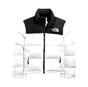 TNF THE NORTH FACE PUFFER JACKET WHITE BLACK (XL)