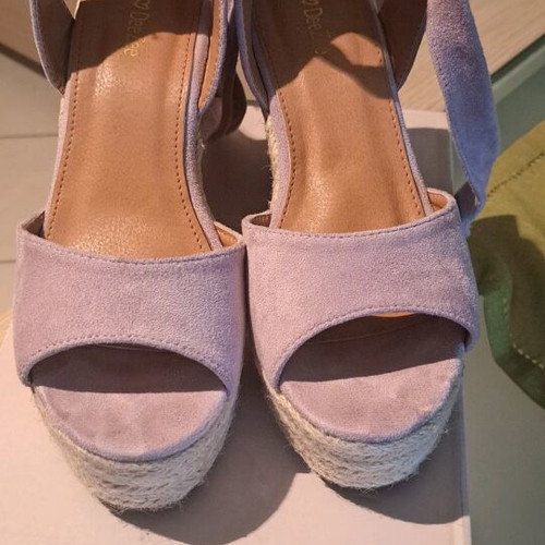 Deezee espadrilles like new, suede, purple, size 37
