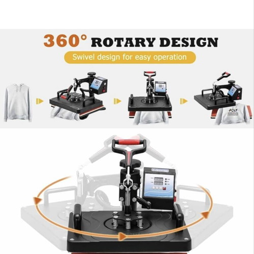 Estanny 10-in-1 Heat Press like new, 38x29 cm, 1400W, LCD display