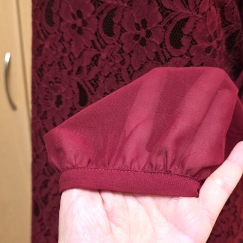 Lace dress like new, burgundy, size M/L