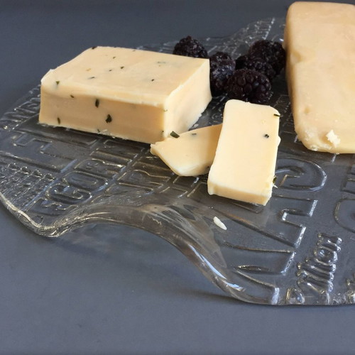 IVV Art Glas Italy cheese platter 32 cm new 1970-1980