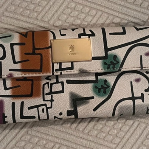 KEM bag used, white and beige