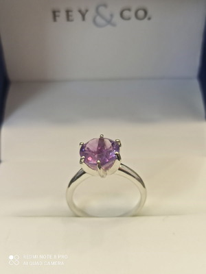 Ασημένιο μονοπέτρο 925 μεταχειρισμένο με ημιπολύτιμο λίθο, Νο 16