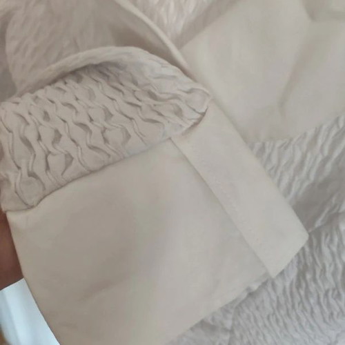 Naracamicie white elastic wrap blouse size S like new