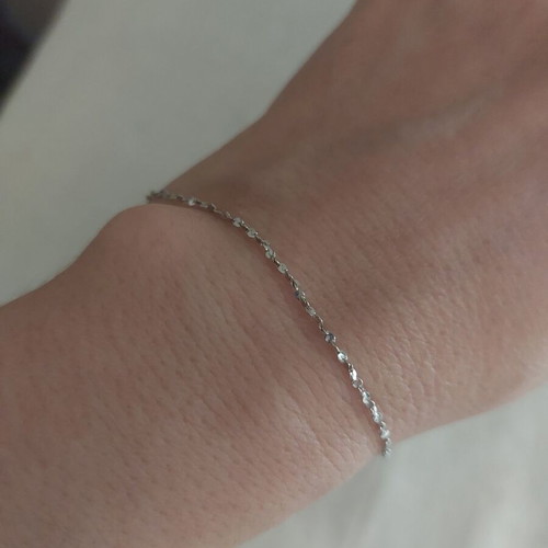 Bracelet made of stainless steel like new, silver color, length 17+5 cm