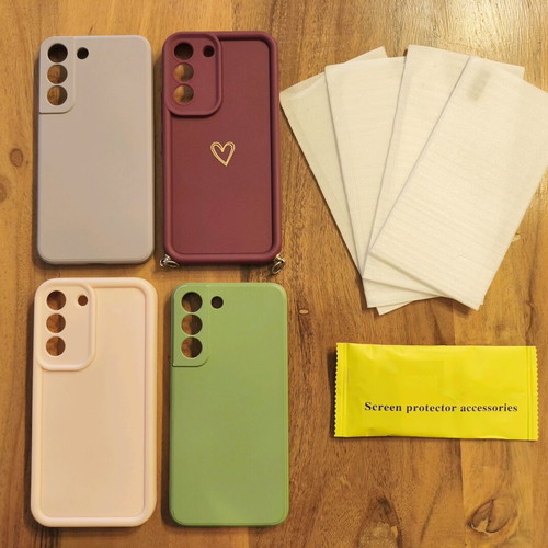 Samsung Galaxy s22 phone cases new, 4 cases and 4 screen protectors