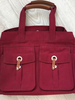 Superga utility tote bag used, red
