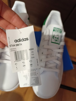 Adidas Stan Smith sneakers new, white and green, size 37.5