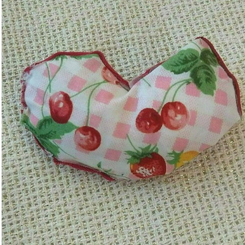 Fabric heart-shaped fridge magnet new