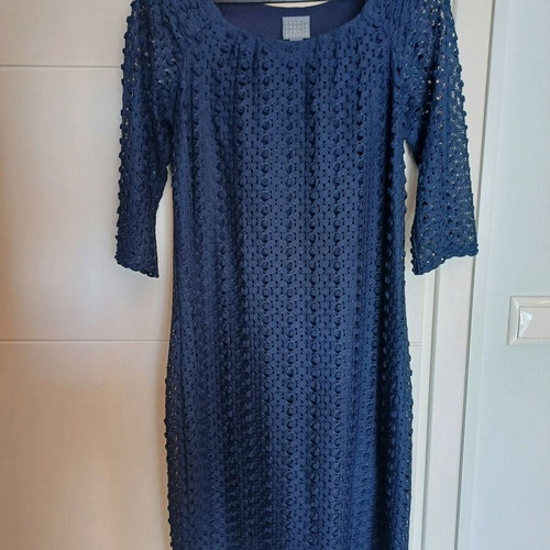 Blue dress size 12 like new with 3/4 sleeve