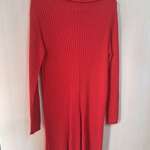 Women's cardigan new, red, long, elastic size M