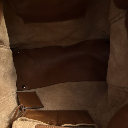 Balenciaga Paris leather tote shoulder bag, tan