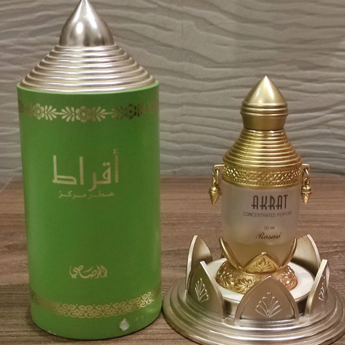 Rasasi Akrat perfume oil used, 20ml, oriental floral scent