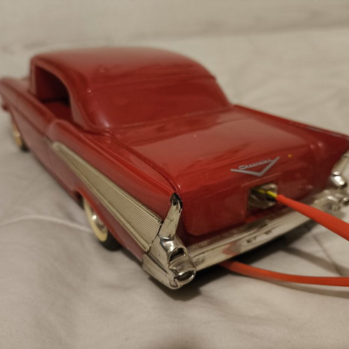Vintage '57 Chevy Car Telephone Telemania, red