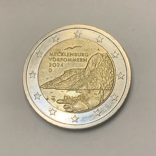 2 ευρώ 2024 D UNC ''Mecklenburg-Vorpommern - Königsstuhl'' σαν καινούργιο αναμνηστικό