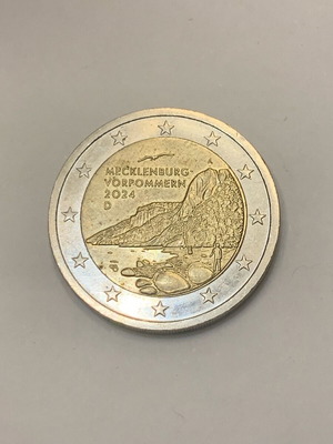 2 ευρώ 2024 D UNC ''Mecklenburg-Vorpommern - Königsstuhl'' σαν καινούργιο αναμνηστικό