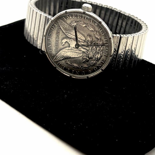 Ρολόι HENO Watch vintage 1960s με ασημένιο δολάριο σαν καινούργιο