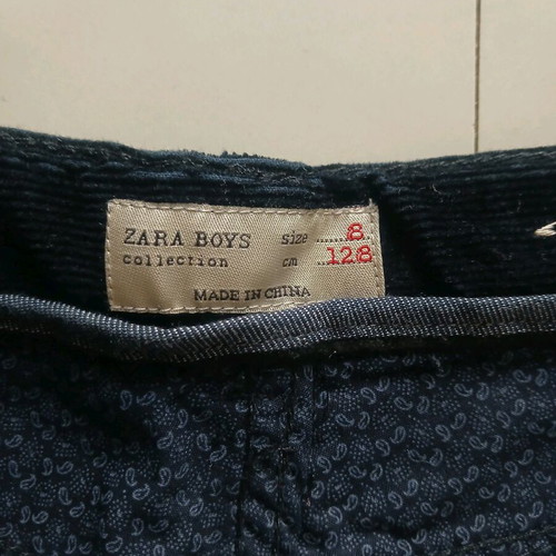Zara velvet pants new blue 128 cm for 8 years old