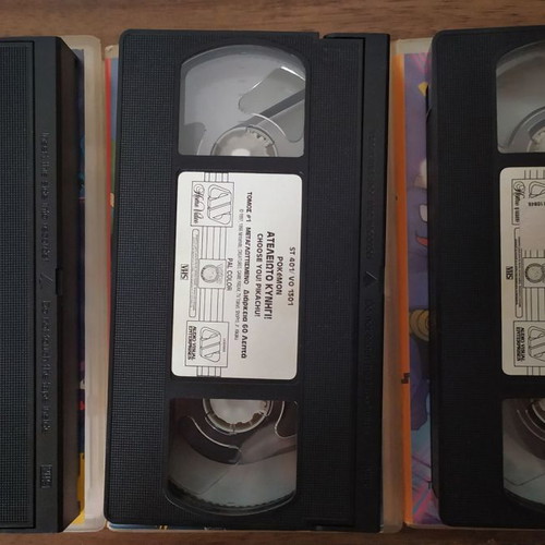 Video cassettes used, pack of 6, dubbed animated cartoons