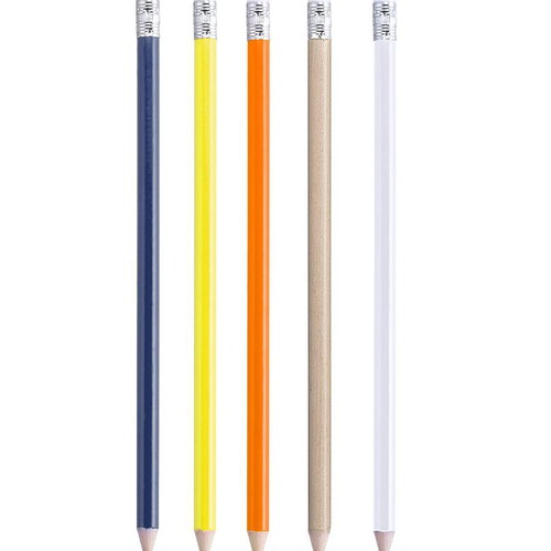 Pencils sharpened with white eraser new, pack of 2